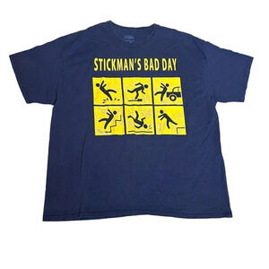 Stickman's Bad Day Lifestyle Classics Graphic T shirt Size 3XLT
